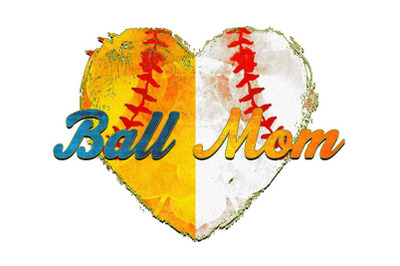 Ball Mom Heart Sublimation