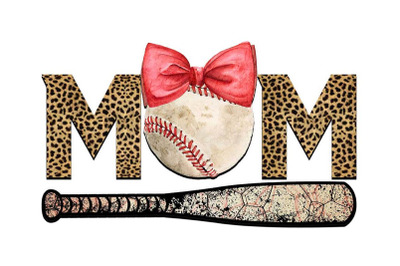 Leopard Mom Baseball Sublimation