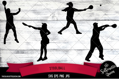Stoolball Silhouette Vector |Stoolball SVG | Clipart | Graphic
