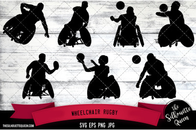 Wheelchair Rugby Silhouette Vector |Wheelchair Rugby SVG | Clipart