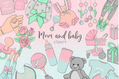 Mom And Baby Clipart Mothers Day