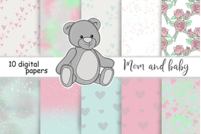 Mom And Baby Pattern Mothers Day