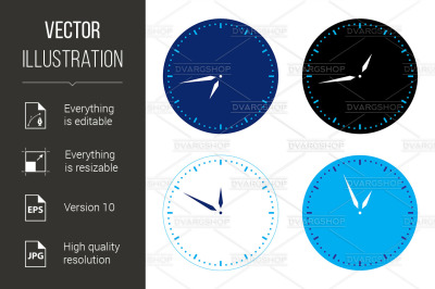 Different colors clock set