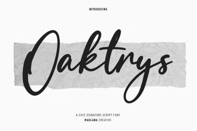 Oaktrys Handwritten Script Font