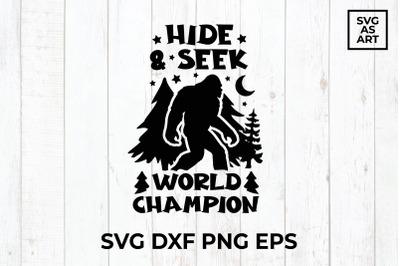 Bigfoot Hide and Seek World Champion SVG