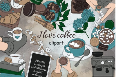 I Love Coffee Clipart