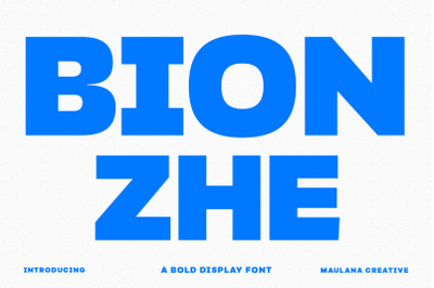 Bionzhe Display Font