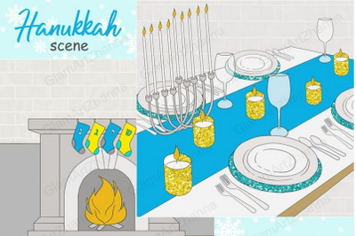 Hanukkah Scene