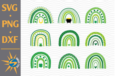 St Patrick Handdrawn Rainbow SVG, PNG, DXF Digital Files Include