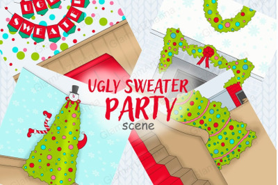 Ugly Sweater Party Scene