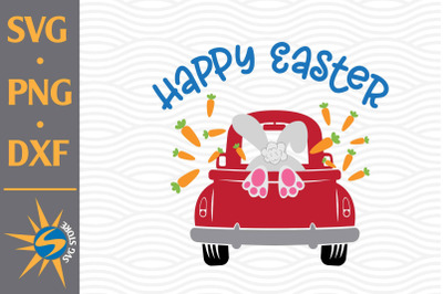 Happy Easter Truck SVG, PNG, DXF Digital Files Include