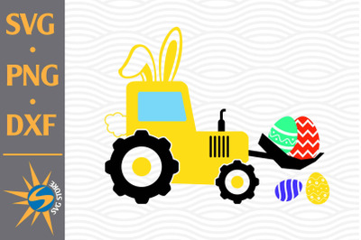 Easter Tractor SVG, PNG, DXF Digital Files Include