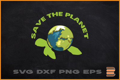 Save The Planet Earth Day Turtle Ocean