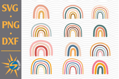 Hand Drawn Rainbow SVG, PNG, DXF Digital Files Include