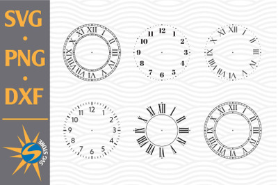 Clock Face SVG, PNG, DXF Digital Files Include