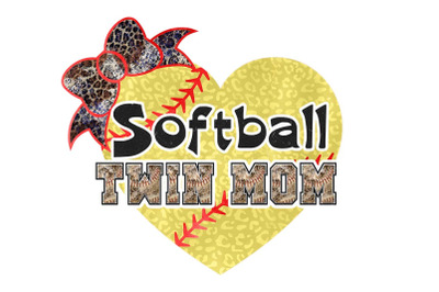 Softball Thin Mom Heart Sublimation