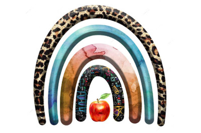 Leopard Rainbow Teacher Sublimation