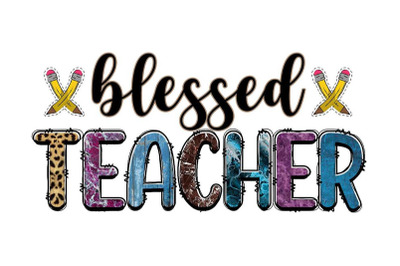 Leopard Blessed Teacher Sublimation