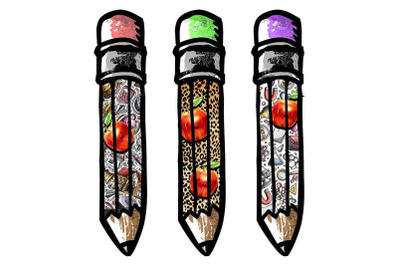 Pencil Apple Teacher Sublimation