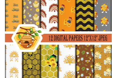 Honey Bee Pattern Sublimation