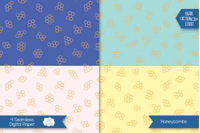 Honeycombs Digital Paper | Seamless Background Pattern