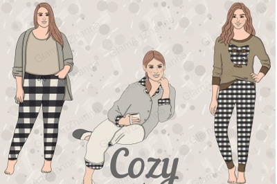 Cozy Girls Clipart