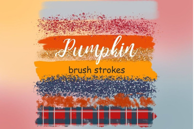 Pumpkin Brush Strokes Clipart