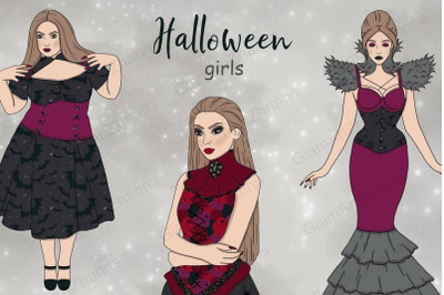 Halloween Girls Clipart