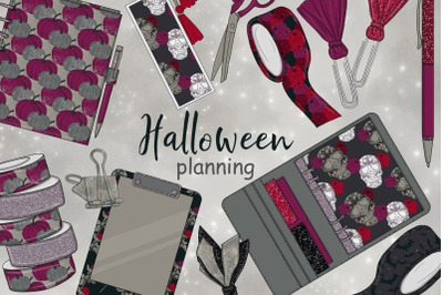 Halloween Planning Collection Clipart