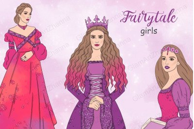 Fairy Tale Girls Clipart