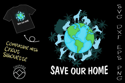 Earth Day Save Our Home Animals Wildlife