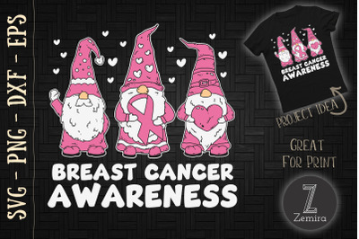 Gnomes Breast Cancer Awareness Peace