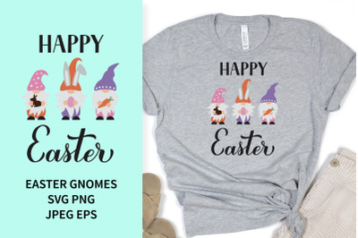 Easter gnomes SVG. Happy Easter