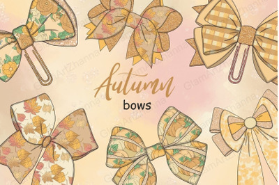 Autumn Bows Clipart