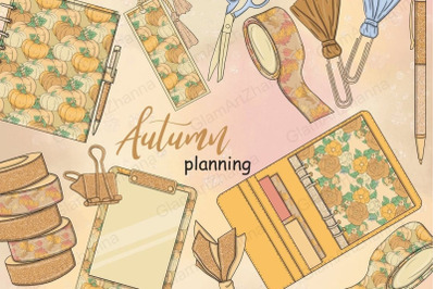 Autumn Planning Collection Clipart