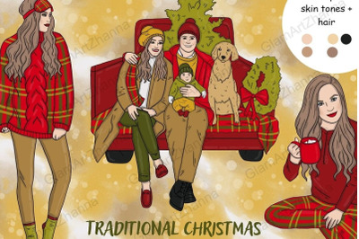 Traditional Christmas Heroes Clipart