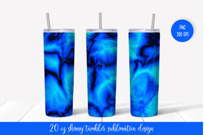 Marble Tumbler Sublimation Wrap. Dark Blue Tumbler  Design