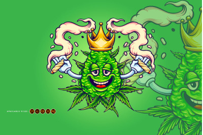 Weed crown joint smoking cannabis SVG