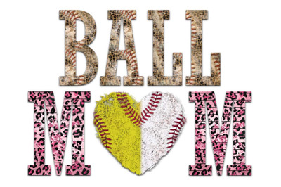 Ball Mom With Heart Sublimation