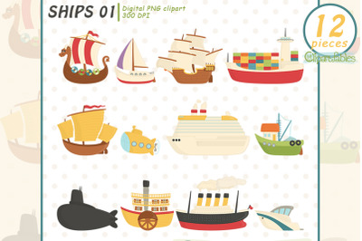 SHIP clipart, Boat, Yacht, Submarine