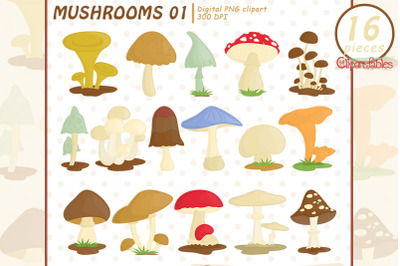 MUSHROOM clipart, Fungi, Fungus clip art