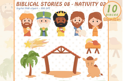NATIVITY clipart, Biblical story, Baby Jesus clip art