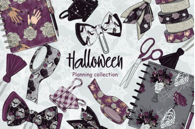 Halloween Planning Collection Clipart