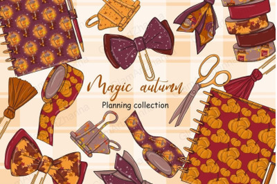 Magic Autumn Planning Collection Clipart