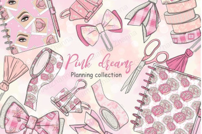 Pink Dreams Planning Collection Clipart
