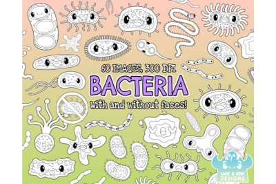 Bacteria Digital Stamps - Lime and Kiwi Designs