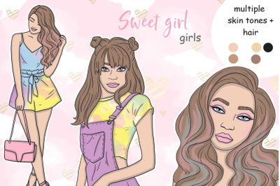 Sweet Girl Clipart Girls