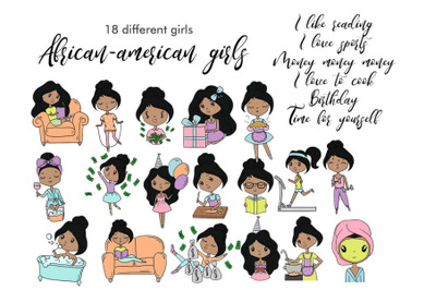 African-American Girls Cute Dolls