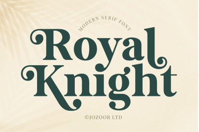 Royal Knight - Modern Serif Font