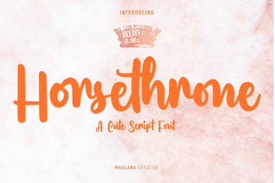 Horsethrone Handwritten Script Font